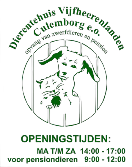 Dierentehuis Vijfheerenlanden, Culemborg e/o